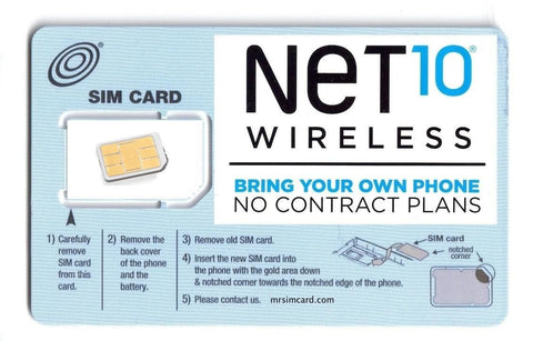 5 Pack of Net 10 $15 spiff Tcetra activation sim